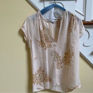A.L.C . Floral Cream Blouse size XS